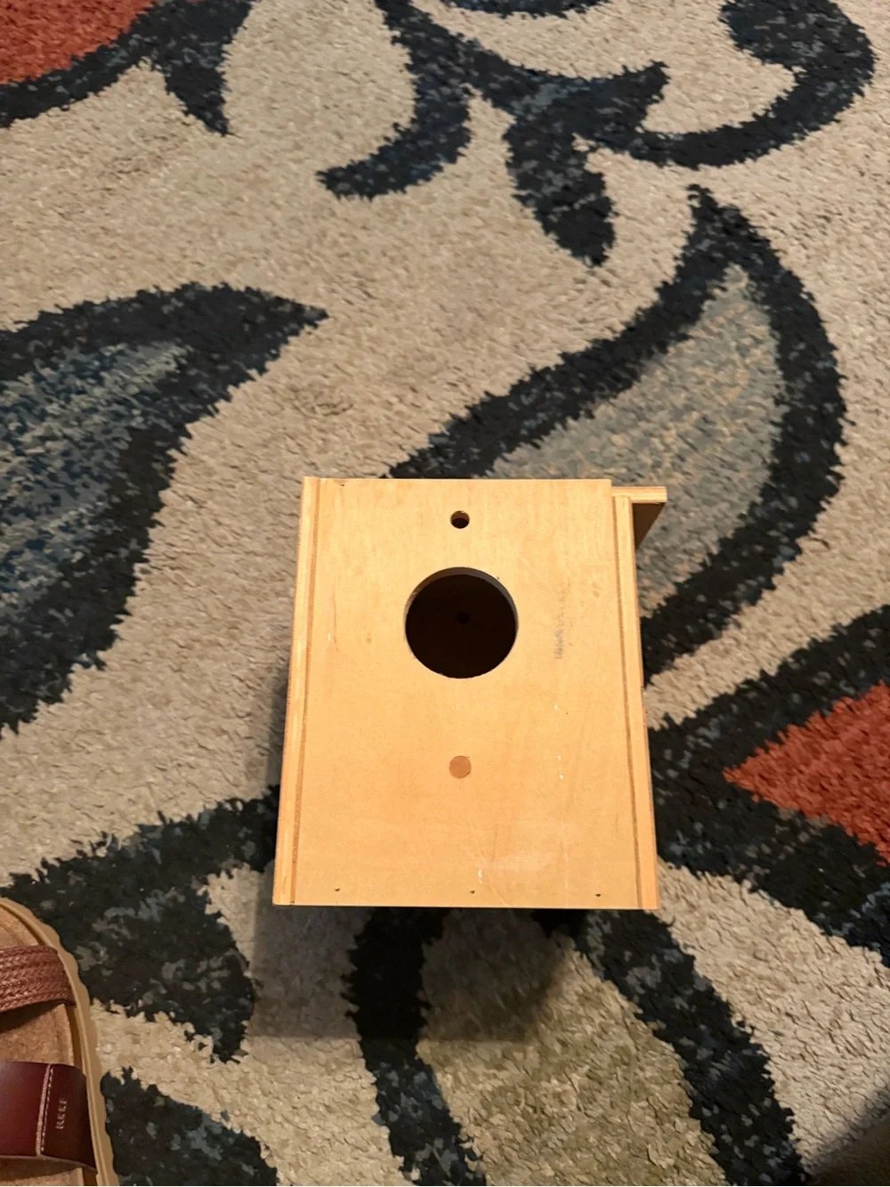 Wooden Bird Nesting Box - Natural Finish